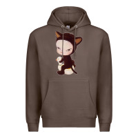 Coffee Yoshitomo Nara Cute Cat Premium Hoodie - artisFamous