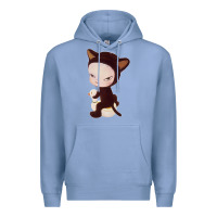 Colony Blue Yoshitomo Nara Cute Cat Premium Hoodie - artisFamous