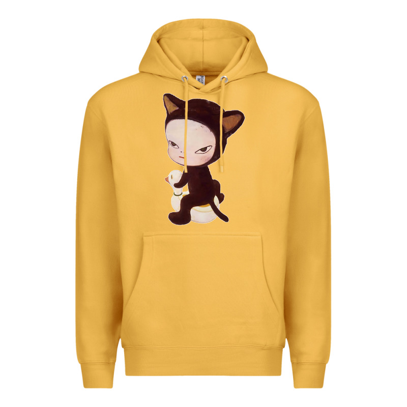 Yoshitomo Nara Cute Cat Premium Hoodie by artisFamous | Teevron