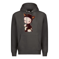 Smoke Yoshitomo Nara Cute Cat Premium Hoodie - artisFamous