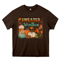 Chocolate Brown sweater weather tumbler Heavy Core Tee - BundleAndBundleShop