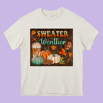 Sweater Weather Tumbler Heavy Core Tee Designed By Bundleandbundleshop