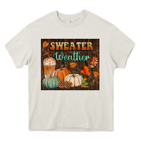 Cream sweater weather tumbler Heavy Core Tee - BundleAndBundleShop