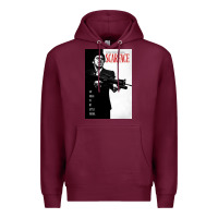 Burgundy scarfaces Premium Hoodie - artisFamous