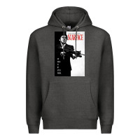 Charcoal Heather scarfaces Premium Hoodie - artisFamous