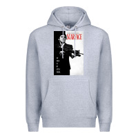 Heather Grey scarfaces Premium Hoodie - artisFamous