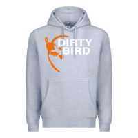 Heather Grey dirty bird Premium Hoodie - artisFamous