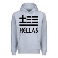 Heather Grey greece hellas Premium Hoodie - artisFamous