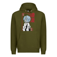 Army Green aesthetic evangelion Premium Hoodie - artisFamous