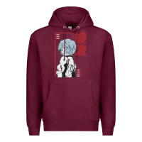 Burgundy aesthetic evangelion Premium Hoodie - artisFamous
