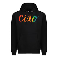 Black ciao italian saying Premium Hoodie - artisFamous