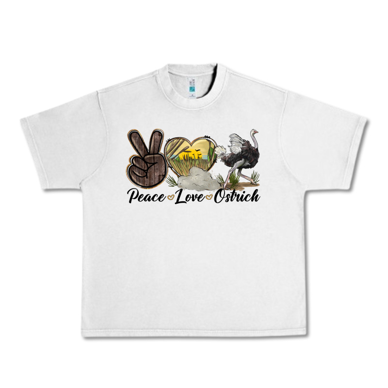 Peace Love Ostrich Urban Heavy Tee by LillyAllenDesigns | Teevron