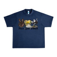 Navy peace love ostrich Urban Heavy Tee - LillyAllenDesigns
