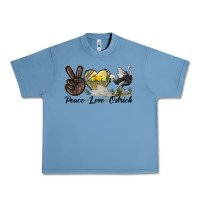 Pebble Blue peace love ostrich Urban Heavy Tee - LillyAllenDesigns