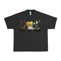 Pigment Black peace love ostrich Urban Heavy Tee - LillyAllenDesigns