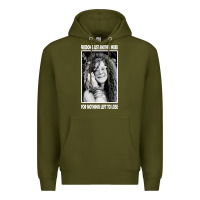 Army Green vintage janis arts joplin Premium Hoodie - artisFamous