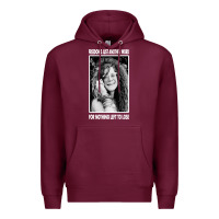 Burgundy vintage janis arts joplin Premium Hoodie - artisFamous