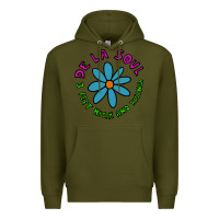 Army Green de la soul Premium Hoodie - artisFamous