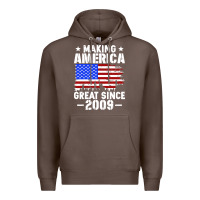 Coffee vintage making america great since 2009 Premium Hoodie - artisFamous