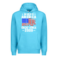 Ocean Blue vintage making america great since 2009 Premium Hoodie - artisFamous