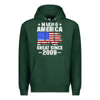 Sports Green vintage making america great since 2009 Premium Hoodie - artisFamous
