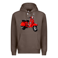 Coffee classic italian vespa scooter Premium Hoodie - artisFamous