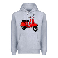 Heather Grey classic italian vespa scooter Premium Hoodie - artisFamous