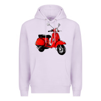 Lilac classic italian vespa scooter Premium Hoodie - artisFamous