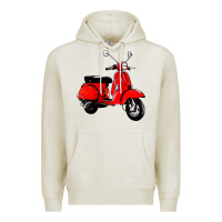 Oatmeal Heather classic italian vespa scooter Premium Hoodie - artisFamous