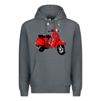 Rock classic italian vespa scooter Premium Hoodie - artisFamous