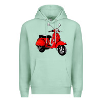 Seafoam classic italian vespa scooter Premium Hoodie - artisFamous
