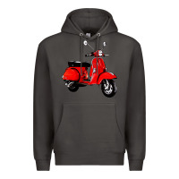 Smoke classic italian vespa scooter Premium Hoodie - artisFamous