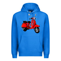 True Royal classic italian vespa scooter Premium Hoodie - artisFamous