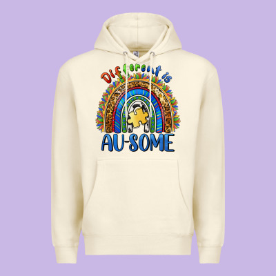 Different Is Ausome Premium Hoodie Designed By Barkaloodesign