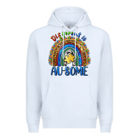 White different is ausome Premium Hoodie - BarkalooDesign