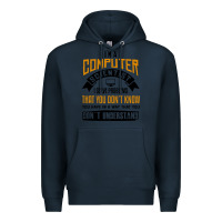 Navy computer scientist programmer Premium Hoodie - artisFamous