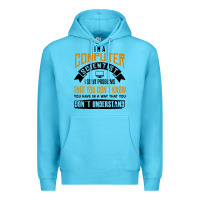 Ocean Blue computer scientist programmer Premium Hoodie - artisFamous
