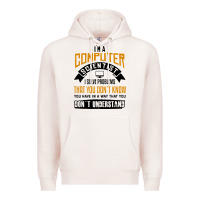 Pale Pink computer scientist programmer Premium Hoodie - artisFamous