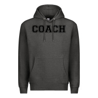 Charcoal Heather coach Premium Hoodie - artisFamous