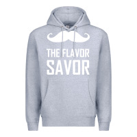 Heather Grey mustache the flavor savor Premium Hoodie - artisFamous