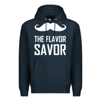 Navy mustache the flavor savor Premium Hoodie - artisFamous