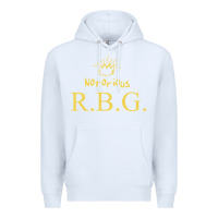 White rbg ruth bader ginsburg Premium Hoodie - artisFamous