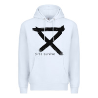 White CIRCA SURVIVE Premium Hoodie - artisFamous