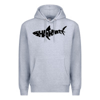 Heather Grey shark week Premium Hoodie - artisFamous