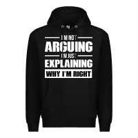Black I'M NOT ARGUING I'M JUST EXPLAINING WHY I'M RIGHT FUNNY Premium Hoodie - artisFamous