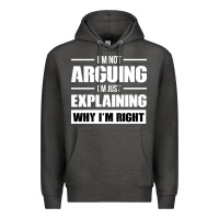 Charcoal Heather I'M NOT ARGUING I'M JUST EXPLAINING WHY I'M RIGHT FUNNY Premium Hoodie - artisFamous