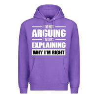 Purple I'M NOT ARGUING I'M JUST EXPLAINING WHY I'M RIGHT FUNNY Premium Hoodie - artisFamous