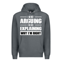 Rock I'M NOT ARGUING I'M JUST EXPLAINING WHY I'M RIGHT FUNNY Premium Hoodie - artisFamous