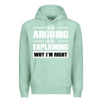 Seafoam I'M NOT ARGUING I'M JUST EXPLAINING WHY I'M RIGHT FUNNY Premium Hoodie - artisFamous