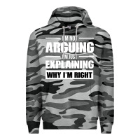 Slate Camo I'M NOT ARGUING I'M JUST EXPLAINING WHY I'M RIGHT FUNNY Premium Hoodie - artisFamous
